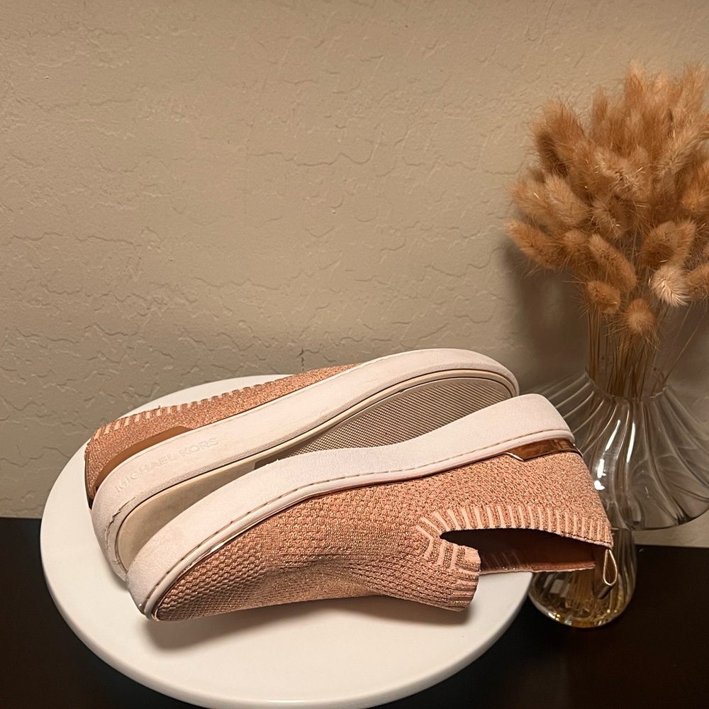 Michael Kors Women's Blush Knit Slip-On Sneakers